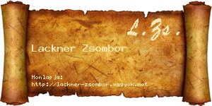 Lackner Zsombor névjegykártya